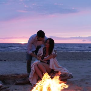Beautiful couple on the beach